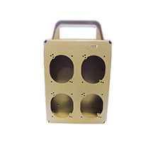 Caja para extensiones y adaptadores 4 orificios