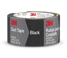 Cinta ducto negra 48 Mm X 18. Caja x 12.