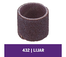 Banda de lija con lija 13mm. Grano 60, por 6 unidades. Con Vástago