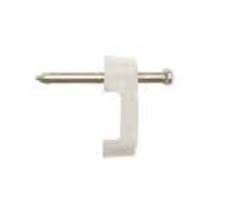 Abrazadera de Nylon Blanca Ma con clavo de acero Ma6B x 100 unid.