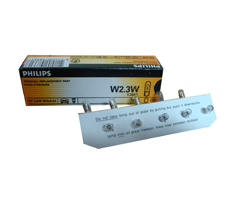 Lámpara tipo Cuña - Base Wedge W2,3W Volts 12 Watts 2.3 Polos 2 - W2x4.6D equivalencia 2723