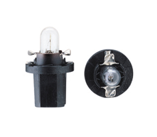 Lámpara miniatura tableros e instrumentos T5 Base Negra Volts 12 Watts 1.2 Polos 2 - BAX10D. Equiv 2721MF