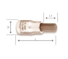 Bocallave c/punta hexagonal ½" - 17mm / Largo 60mm