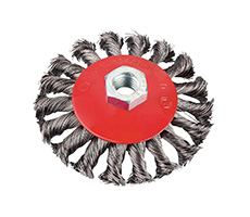 Cepillo de alambre de acero trenzado tipo circular Ø100mm encastre M14