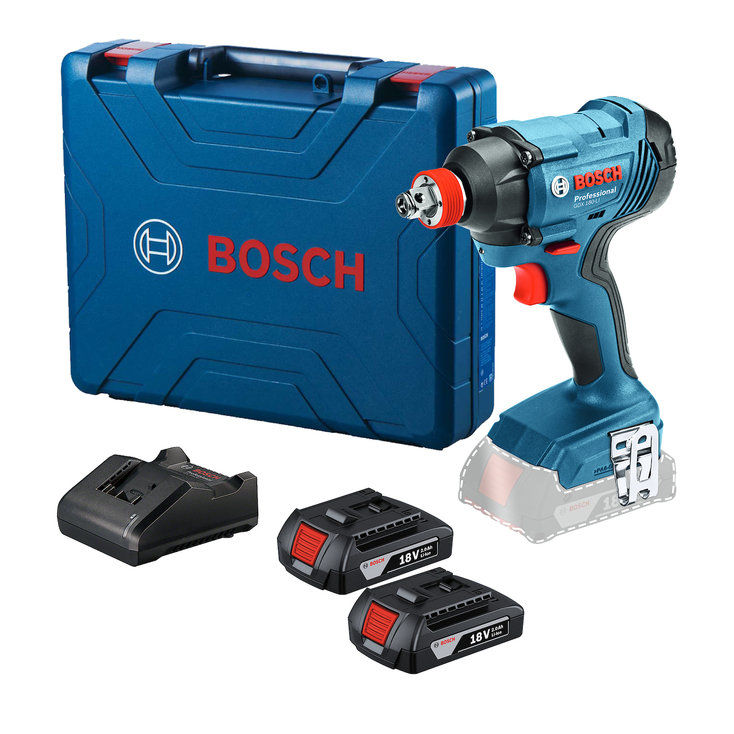 GDX 180-LI Llave de impacto 18V . Batería 2 x1.5 Ah 18v. Cargador AL 1814 CV. Incluye maletín. Garantía un año.