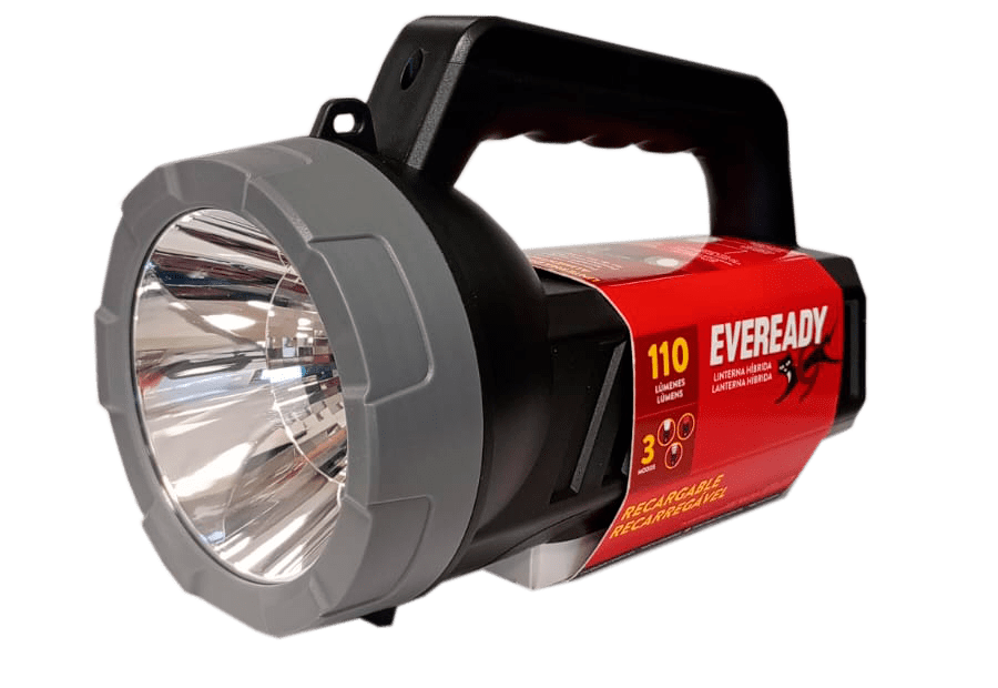 Linterna recargable/hibrida Eveready. 110LM. Tres modos de iluminación.