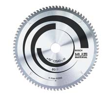 Disco de sierra circular - 254mm 10'' - 80 Dientes HLTCG - multimaterial. Eje: 5/8" (15.875mm)