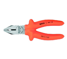 Pinza Universales. Acabado: Fosfatados, tratamiento anti-corrosión. Material: Acero CROMO VANADIO. Mangos con aislante hasta 1000 V. 180 mm