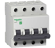 Interruptor Termomagnético Easy9 - Tetrapolar - 50A - Curva C - 4,5kA