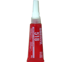 Loctite 518 Sellador anaeróbico 50Ml reemplaza las juntas convencionales, de alta velocidad de curado, alta elasticidad, apto para grandes holguras. Recomendado para piezas fundidas y rectificadas. Fácil desmontaje.