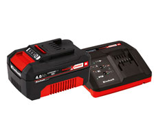 Bateria 4,0Ah y cargador de alta velocidad 18 V. Tiempo de carga 75 minutos.