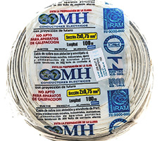 Cable Bipolar Paralelo 2 X 1 Blanco Rollo X 100M