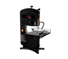 Sierra de banco. Voltaje: 220V. Motor de 2 velocidades, para la madera o los materiales a base de metal. Láser Cutline Guía para cortes precisos. Botón de seguridad. Incluye: lámina 6-TPI, calibre de ingletes, guía paralela. (IVA 10,5%)
