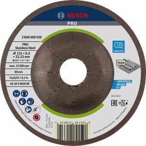 Disco de desbaste - 115 x 6mm - expert for inox - Centro deprimido