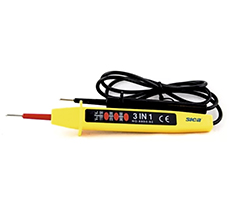 Puntas de prueba. Tensión: 110/220/380V. Con indicador luminoso.