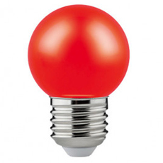 Lámpara led E27 color rojo 1,2W 20Lm