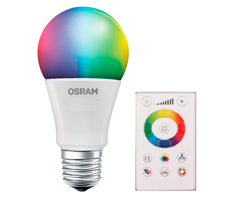 Kit Lamparas Led Colors A60 40w RGBW Control remoto PACK 3 -