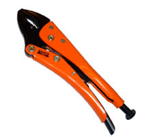 Pinza de presión boca ranurada 10"
