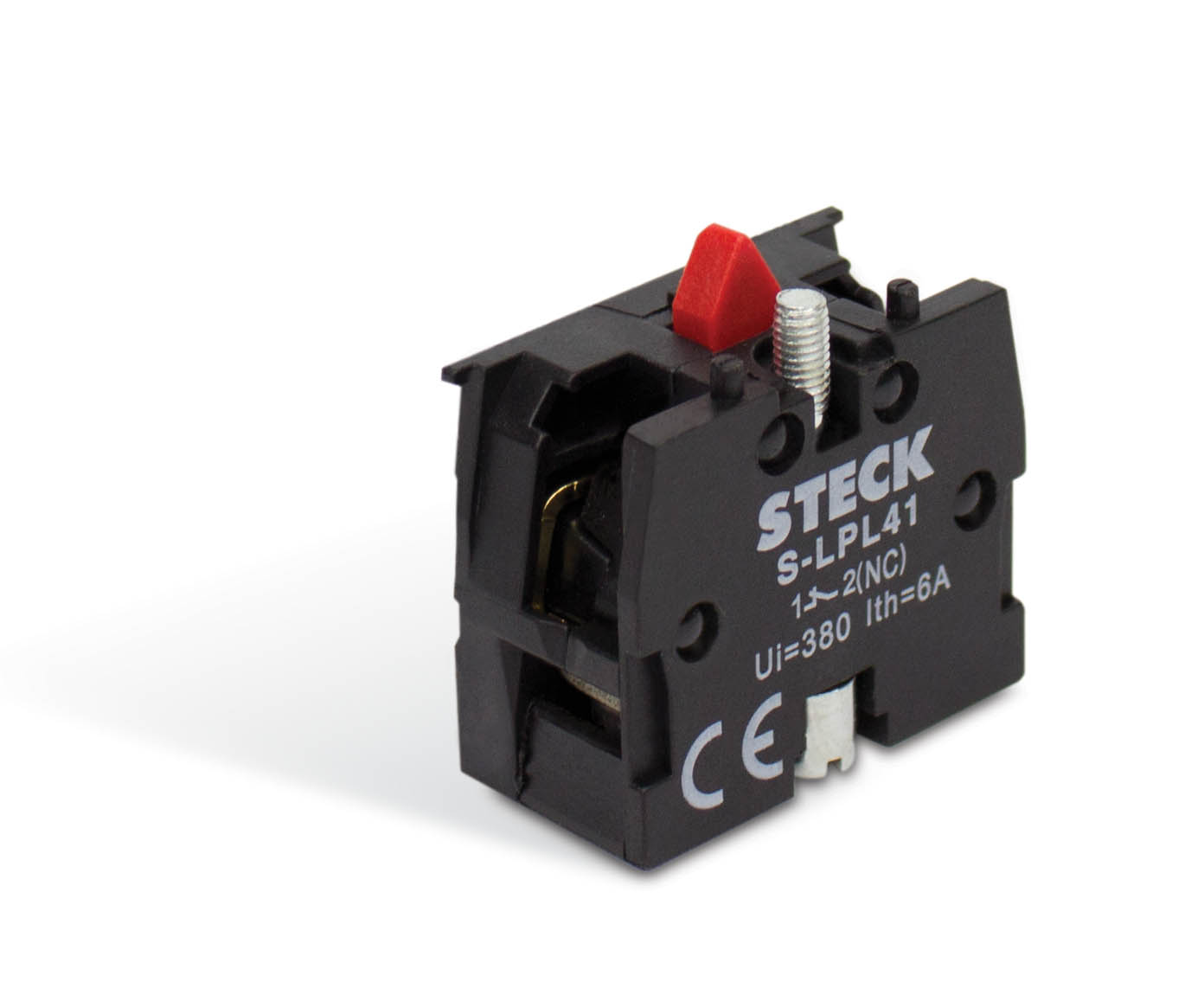 Bloque de contacto auxiliar 1NC. Tensión nominl de ailsamiento: 660V. Corriente Nomial Térmica: 10A. Tensión Nominal de Soportabilidad a los Choques: 4Kv
