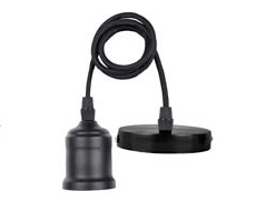 Pendulum Negro Mate E27 -