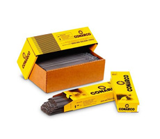 Electrodo CONARCROM 600 x 4MM. Por Kg. Caja por 20 Kgs. Electrodo quedeja un depósito de estructura martensítica mecanizable con herramientasde metal duro o piedra esmeril.Apto para recargar cuchillas de niveladoras, palas de arrastre, dientesde zanjadoras, cortafríos, etc.