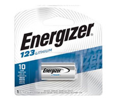 Pila Energizer CR123 de Litio. Blister x 1 unidad .Caja x 6.