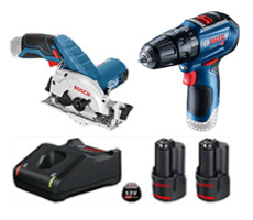COMBO 060112VGKS Atornillador Impac GSB 12V-30 + Sierra Circular GKS 12V-26 + Starter Kit 12V