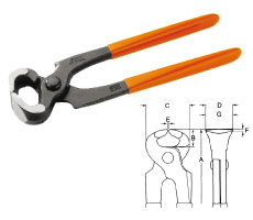 Tenaza carpintero corte completo - 8" - Mango plástico PVC