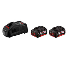 Kit 2 baterías de 18V x 4 A.h + Cargador rápido 8A.