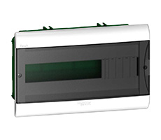 Caja Plástica de Embutir Domiciliaria - 16 Polos Puerta Fumé
