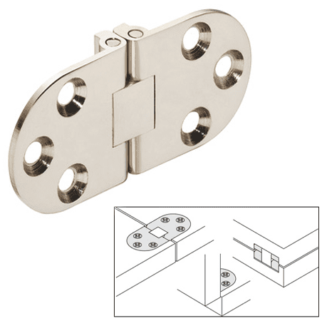 Bisagra mesa plegable 30x65mm Niquelado pulido