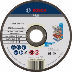 Disco de corte rápido - 115 x 1 - expert multiconstrucción - Recto