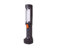 Linterna Hardcase. Flujo luminoso: 550lm. Alcance: 7m. Funciona con 4pilas E91 (AA) incluidas. 6 Led's. Soporte magnético en dos puntos.IPX4. Regulable de 0 a 100%. Horas de uso: 40Hs en 150lm y 8Hs en 550lm.