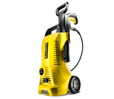 Hidrolavadora de agua Fría. Presión: 110bar. Caudal: 360 l/h. Potencia: 1400W. Peso: 4,3Kg. Incluye: Pistola, lanza vario y turbo, filtro de agua integrado, manguera de aspiración de detergente y conector rápido.