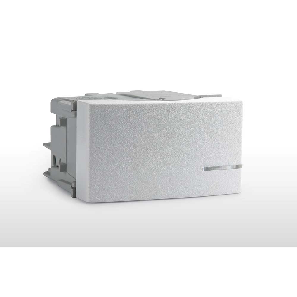 Interruptor unipolar 1 modulo Blanco 16 AX-250V línea Roda y Roda Class