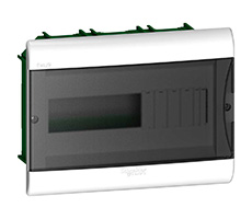 Caja Plástica de Embutir Uso Residencial - 12 Polos - Puerta Fumé