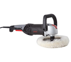 Pulidora de 7"(180mm). Potencia: 1300W. Revoluciones: 600/1300 RPM. 6 niveles de velocidad. Peso: 3Kg.
