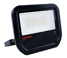 Proyector Floodlight. Potencia 50W. Luz cálida. Flujo luminoso: 5500lm. Angulo: 110°. Vida útil: 50000 hs. Caja x 8 unidades.