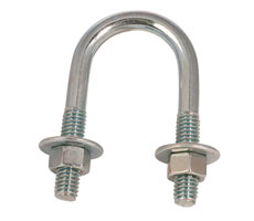 Abrazadera U Bolt con tuercas y arandelas. Rosca W- 1/4 Para caños de 4