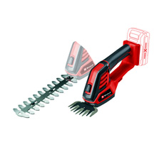 Ge-Cg 18/100 Li-S Tijera Cortacerco 18V. Batería compatible con Power X-Change 18v, incluye cubierta que protege en contra del aceite para engranajes, Cuchilla de corte de césped utilizada para un resultado de corte perfecto en los bordes, Cuchilla de tijeras para arbustos para cercos y arbustos. Fácil cambio de hoja sin herramientas. hojas cortadas con láser. No incluye batería ni cargador.