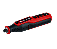 Minitorno inalámbrico TE-MT 7,2 Li. Con potente batería de 7,2 V para uso potente y preciso. Unidad electrónica de velocidad de giro con pantalla LCD para aplicación adaptada al material Botón de bloqueo para cambio de herramienta sencillo Anillo luminoso LED para iluminación óptima de la pieza de trabajo Siempre lista para el uso gracias a la estación de carga. Agarre suave ergonómico para precisión óptima. Set de accesorias con 57 piezas en maletín de almacenamiento para uso universal.