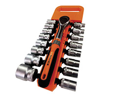Set de tubos estriados 17 piezas encastre de 1/2"