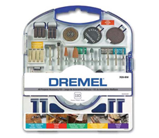 Kit de 110 accesorios multiuso en valija plástica. Compuesta