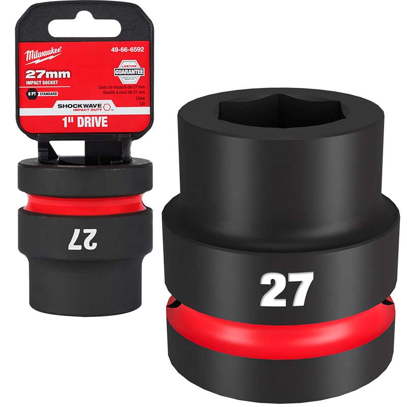 1" DR 27MM STD IMPACT SOCKET