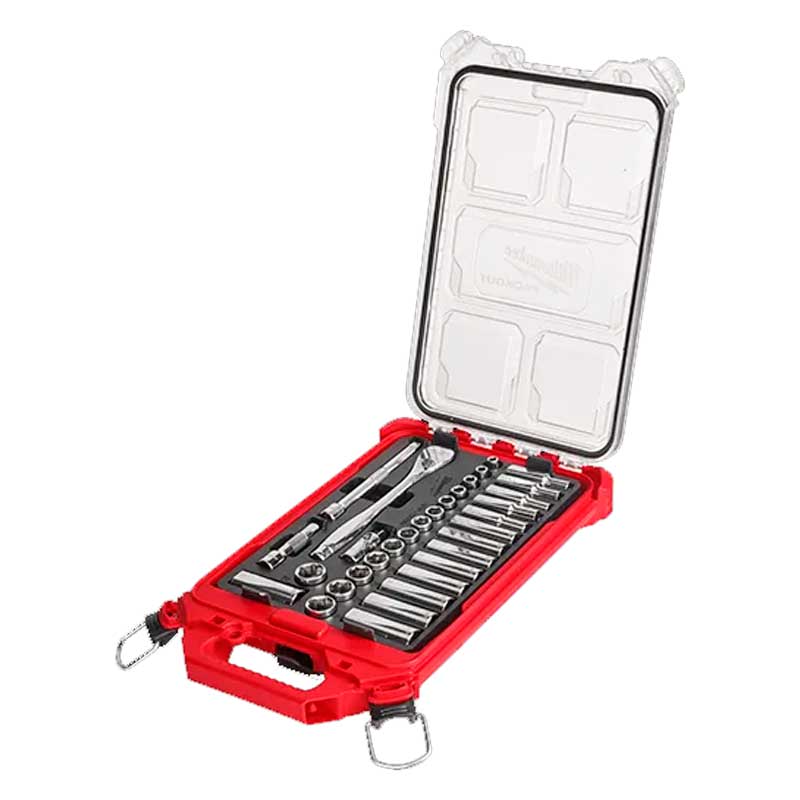 32PC 3/8" METRIC RATCHET AND SOCKET SET