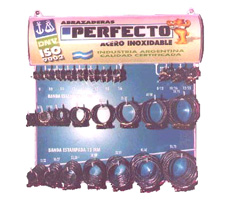 Exhibidor Nº 2 - 9 y 12 mm Estampada Total : 298 Abrazaderas