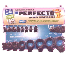 PERFECTO3.jpg Exhibidor Nº 3 228 Abrazaderas Tamaño: 45 cm (ancho) x 33 cm (alto) 96 Abrazaderas Tornillo y Tuerca, 36 Abrazaderas Mini, 96 Abrazaderas Estampadas 9mm