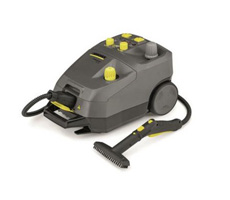 Limpiadora a vapor industrial. Potencia: 2300W. Peso: 8Kg. Largo de cable: 7.5m. Máxima presión de vapor: 4 bar. Capacidad: 4L. La SG 4/4 es una limpiadora a vapor compacta y robusta con excelente potencia y desinfección certificada. Gracias a los 4 bar de presión de vapor se consigue un efecto de limpieza óptimo. La regulación progresiva del caudal de vapor y la función Vapo-Hydro (regulación progresiva de la saturación del vapor) permiten un ajuste perfecto del equipo a la tarea de limpieza correspondiente. El sistema de depósito dentro del depósito hace que el llenado sea permanente y permite un tiempo de calentamiento rápido y un trabajo sin interrupciones. Además, el indicador de temperatura ayuda a lograr unos resultados de limpieza óptimos. El equipo es de uso universal y limpia sin productos químicos.