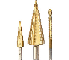 Juego de Brocas Escalonadas 3 Piezas de 4-12 mm y 4-30mm y 1 broca fresa de Ø6mm