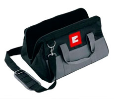 Bolso porta Herramientas 20L, con costuras reforzadas manijas dobles y colgante transversal para hombros. Medidas 28X40.